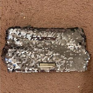 Victoria's Secret Sparkling Silver Sequin Clutch Bag